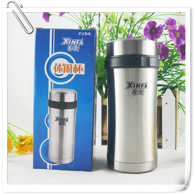 【直銷鑫發(fā)本色不銹鋼休閑廣告促銷保溫過濾茶水直身杯子印字 350ML】價(jià)格,廠家,圖片,保溫杯、保溫桶,溫州雪峰工藝禮品-